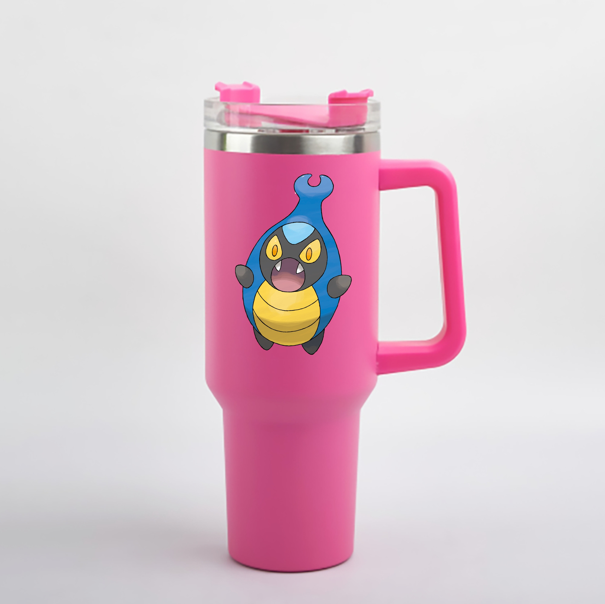 （画像用） ポケットモンスター Pokémon 1200mL車用タンブラー - クリスタルステッカー（プラスチックストロー付き）